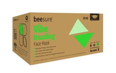 BeeSure Vibe Earloop Mask Green 50/box