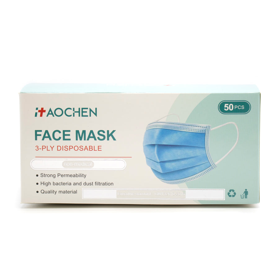 Aochen Face Mask 3-Ply Earloop 50/Box