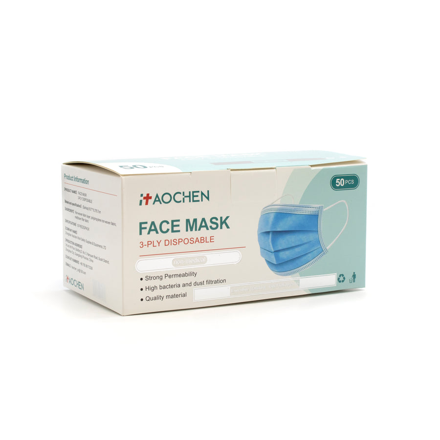 Aochen Face Mask 3-Ply Earloop 50/Box